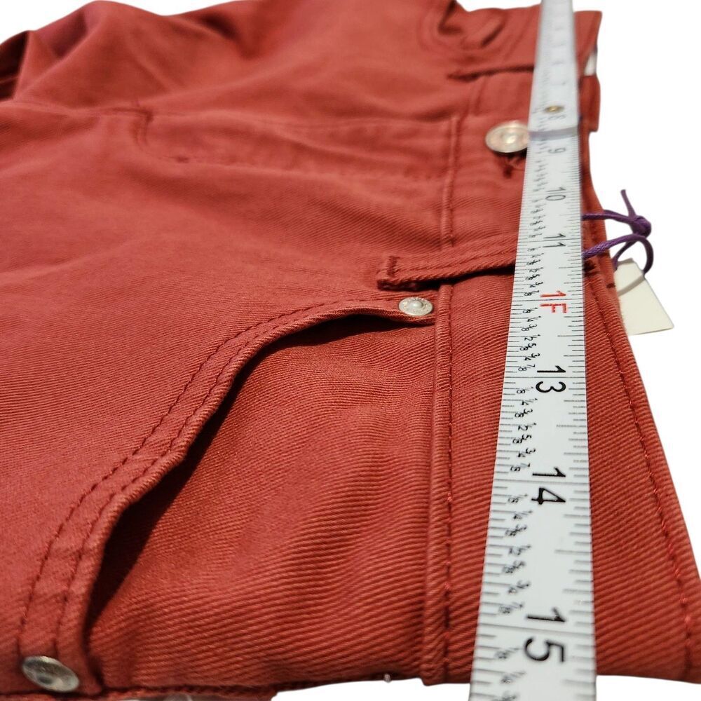 Gloria Vanderbilt Jeans Size 8 Petite Autumn Blaze Color Tapered Leg - Picture 8 of 15